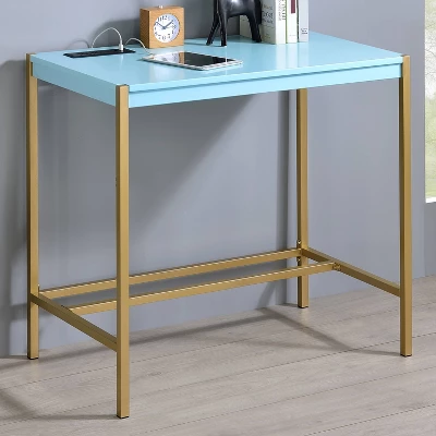 Everbay Writing Desk With Power And USB Plug - MiBasics