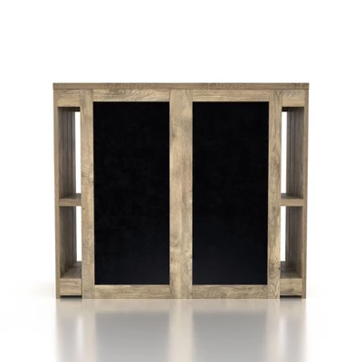 47.2" Geisert Farmhouse 9 Shelf Bar Table Weathered Oak - MiBasics - Image 4