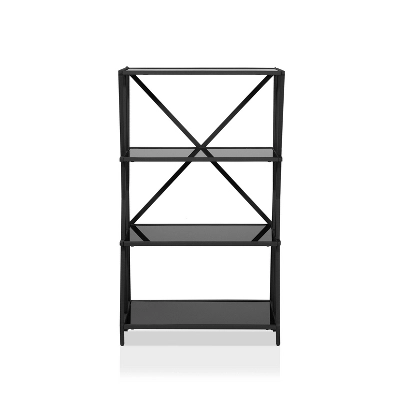 44.25" Werrin 4 Shelf Metal Display Bookshelf Black - MiBasics - Image 3