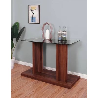 Montreaux Tempered Glass Top Console Table - MiBasics
