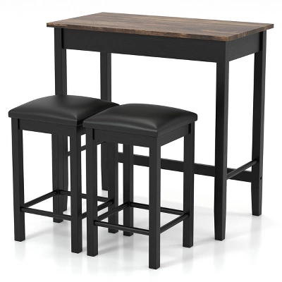 3pc Caton Counter Height Dining Set Black - MiBasics - Image 3