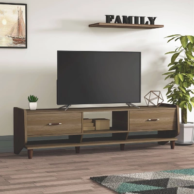 Evan TV Stand For TVs Up To 70" Honey Walnut - MiBasics - Image 6