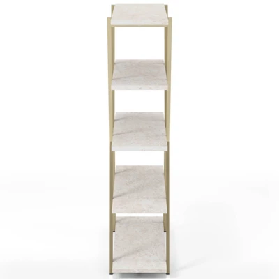 72" Favian 5 Shelf Display Bookcase Champagne - MiBasics - Image 3
