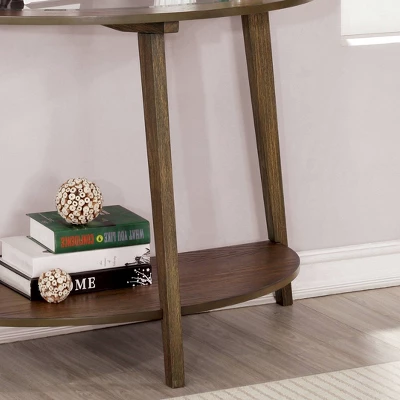 Nicolina Open Shelf Sofa Table Dark Oak - MiBasics - Image 3