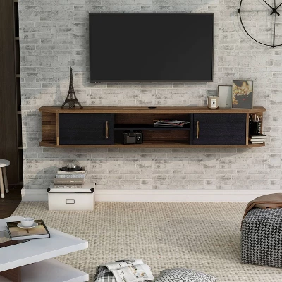 Deschutes Floating TV Stand For TVs Up To 75" - MiBasics - Image 2