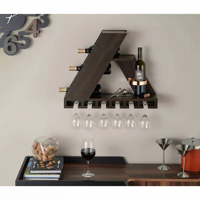 Quinne Compact Wine Rack Wenge - MiBasics