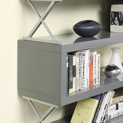 54.38" Duvall 5-Tier Open Bookcase Gray - MiBasics - Image 2
