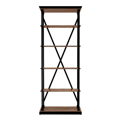 84.25"x33.88" Cadboll 5 Layer Bookcase - MiBasics - Image 6