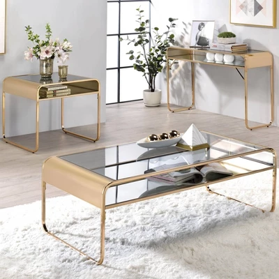 Milrix Sofa Table With Glass Top - MiBasics - Image 2