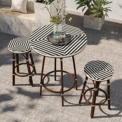 3pc Cuddy Aluminum Counter Height Patio Bistro Set - MiBasics - Image 2