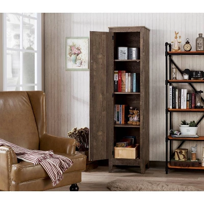 70.86" Doney 4 Shelf Bookcase Oak - MiBasics - Image 6