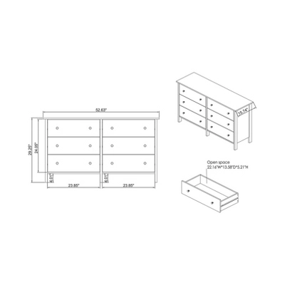 Cooyal 6 Drawer Dresser - MiBasics - Image 6