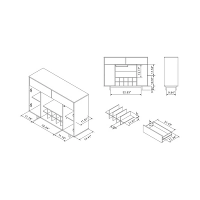 Hyme Two-Tone Buffet Server Wenge - MiBasics - Image 8