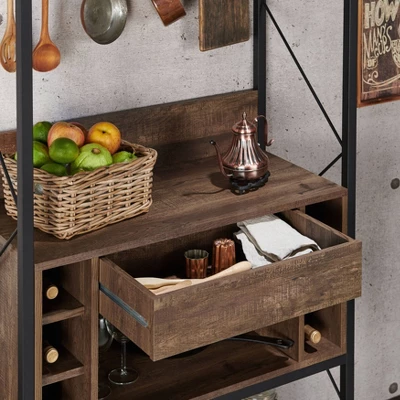 Orella Rustic Baker's Rack Reclaimed Oak - MiBasics - Image 3