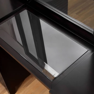 3pc Scrugham Contemporary 6 Drawer Vanity With Barstool Espresso - MiBasics - Image 3