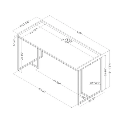 Marga Computer Desk With USB Port - MiBasics - Image 6