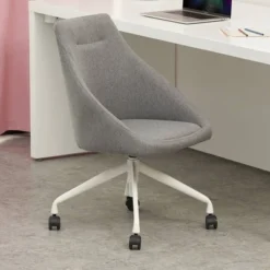 Hugo Upholstered Office Chair Gray - MiBasics