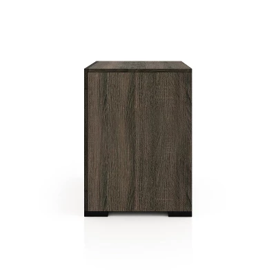 Roxava Contemporary 2 Drawer Nightstand Gray - MiBasics - Image 5