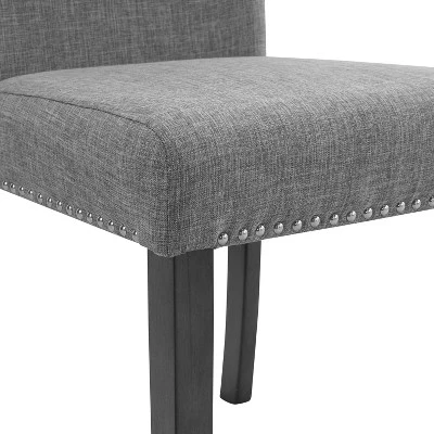 5pc Kellum Contemporary Round Dining Set White/Brushed Brown Gray/Light Gray - MiBasics - Image 7