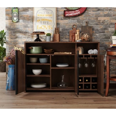 Trier Rustic Buffet Server Walnut - MiBasics - Image 5