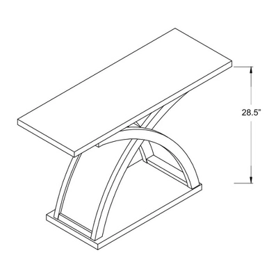 Henry X Cross Base Sofa Table Espresso - MiBasics - Image 3