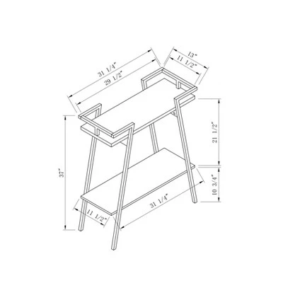Grovalf Contemporary 1 Shelf Console Table - MiBasics - Image 7