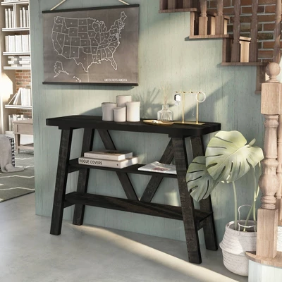 New Riverton Open Shelf Console Table - MiBasics