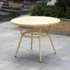 Arna 40" Round Patio Table - Natural - MiBasics