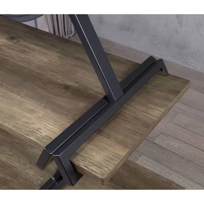 62.5" Myroe 4 Layer Bookcase Matte Black - MiBasics