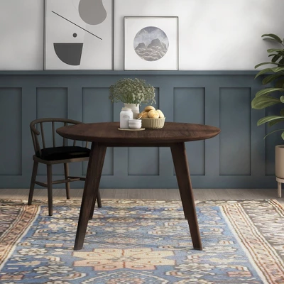 Jenny Round Dining Tables Gray Walnut - MiBasics - Image 4