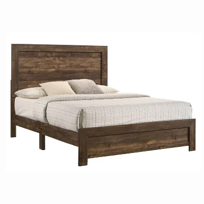 Culver Rustic Low Profile Bed Frame Walnut - MiBasics - Image 5