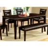 Burton Rounded Wooden Extendable Dining Table Espresso - MiBasics