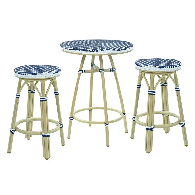 3pc Cuddy Aluminum Counter Height Patio Bistro Set - MiBasics - Image 9