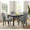5pc Kellum Marble Top Dining Set White/Gray - MiBasics