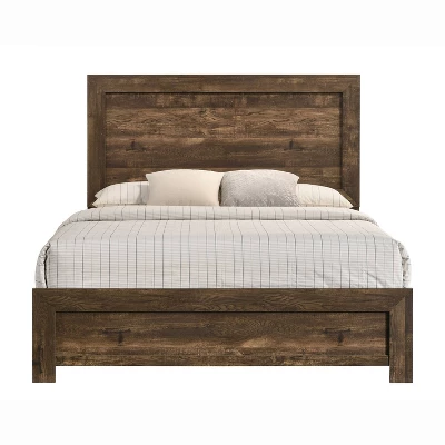 Culver Rustic Low Profile Bed Frame Walnut - MiBasics - Image 2