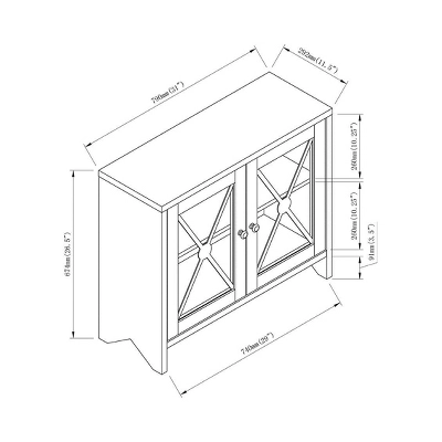 Yanga 1 Shelf Accent Cabinet Distressed Gray - MiBasics - Image 5