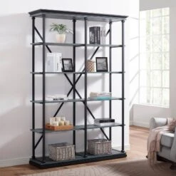 84.25"x58" Cadboll 5 Layer Bookcase - MiBasics