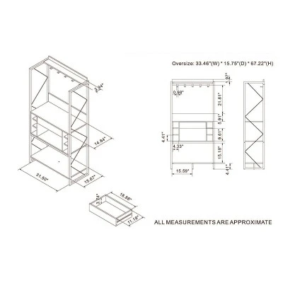 Orella Rustic Baker's Rack Reclaimed Oak - MiBasics - Image 11