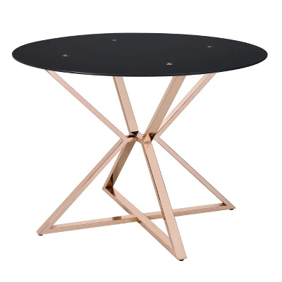 Kenlina Round Dining Table With Glass Top - MiBasics - Image 4