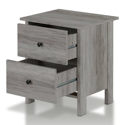 Shelman 2 Drawer Nightstand Vintage Gray - MiBasics - Image 2