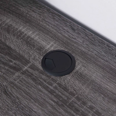 Ghally Locking Drawer L-Shape Desk With USB Ports Dark Gray - MiBasics - Image 8