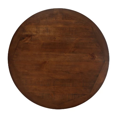 5pc Lexin Round Dining Table Set Antique Light Blue/Dark Oak - MiBasics - Image 5