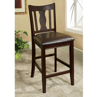 5pc Tilmara Curvy Cutout Back Chair Counter Dining Table SetEspresso - MiBasics - Image 2