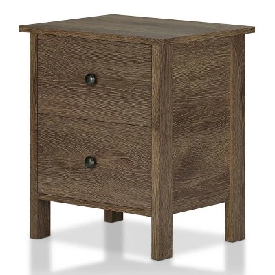 Cecilia 2 Drawer Nightstand Walnut - MiBasics - Image 5