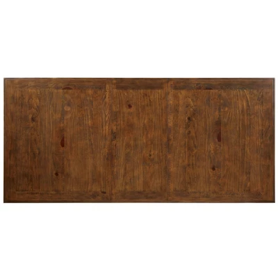 5pc Lexin Rustic Dining Set Distressed White/ Distressed Dark Oak - MiBasics - Image 4