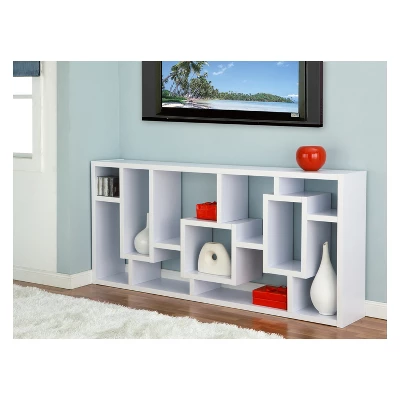 71" Heather 16 Shelf Bookcase White - MiBasics - Image 2