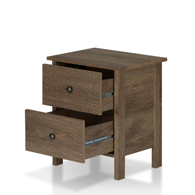 Cecilia 2 Drawer Nightstand Walnut - MiBasics - Image 2