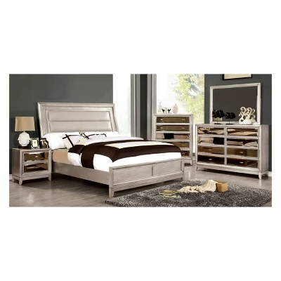 Reina 2 Drawer Nightstand Silver - MiBasics - Image 2