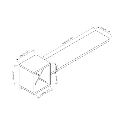 Donjala 4 Bottle Floating Wine Rack White/Light Brown - MiBasics - Image 6