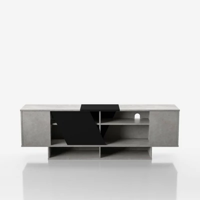 Yang Contemporary TV Stand For TVs Up To 70" Gray - MiBasics - Image 3